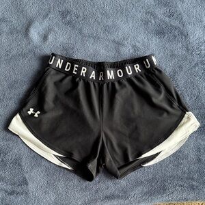 Under Armour Women's Athletic Shorts in Black and White